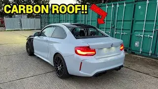 FIRST MINI DRIVE OF MY BMW M2 PROJECT + CARBON ROOF!!