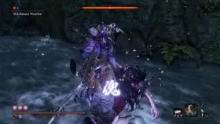 Sekiro: Puppeteer Ninjutsu on a Shichimen Warrior