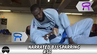 NEW BRAZILIAN JIU JITSU PURPLE BELT MATCH | BJJ NARRATED SPARRING SESSION WITH A BLUE BELT EP 50