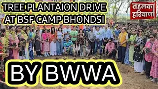 Tree Plantation Drive At BSF Camp Bhondsi By BWWA