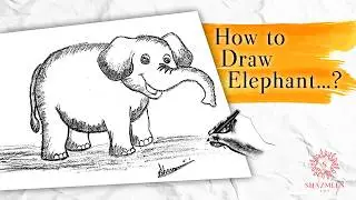 Cute Elephant Drawing #easy #diy #creative #ideas #drawing #kids #art #howtodraw #sketch #elephant