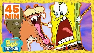Bob Esponja | 45 MINUTOS dos bichinhos MAIS ESQUISITOS da Fenda do Biquíni| Bob Esponja em Português