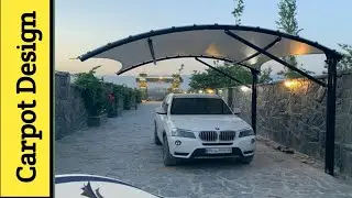 Проектирование навеса для автомобиля / Стальное крыльцо для автомобиля / Навес для автомобиля / М...