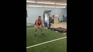 NCAA D1 Offensive Lineman Keegan Smith Training - Vertimax, Power, and Speed work
