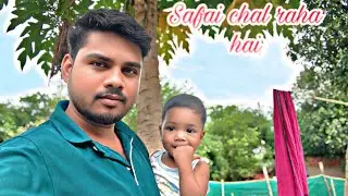 Hamare ghar ke bahar saaf Safai chal raha hai//ask blogs 1004#Ajay kujur