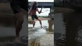 Winch skimming on the James River in Richmond, VA. #skimboarding  #winch  #riverlife #dbskimboards