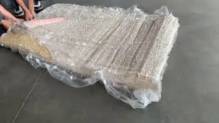 The vortex blower is evacuating the vacuum inside the bag