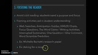 Kelly Gallagher's Deeper Reading Ch. 1-5
