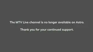 MTV Live has cease transmission on 31st December 2025 at 3:00 PM 