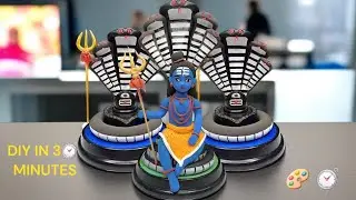 😲Lord Shiva Clay Art Made In ⏱️3 Minutes| DIY Art and Craft | Trending Handmade Craft