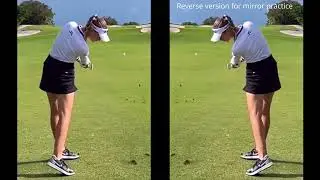 Nelly Korda Slow Motion Iron Swing