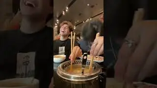 the meat flew 😭 // hot pot w/ tristan
