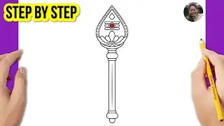How to Draw a Murugan Vel | Easy Step by Step Drawing