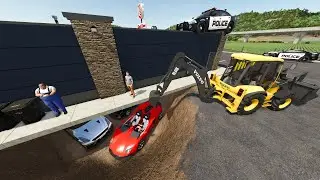 Police Find Secret Tunnel Full of Stolen Racecars | Farming Simulator 25