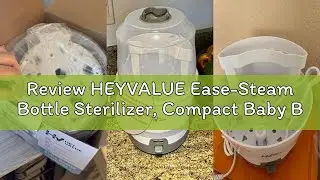 Review HEYVALUE Ease-Steam Bottle Sterilizer, Compact Baby Bottle Sterilizer, Fast One-Touch Operati