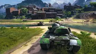 PEARL RIVER MAP - T110E5 - World of Tanks Gameplay