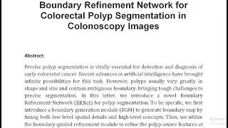 Boundary Refinement Network for Colorectal Polyp Segmentation in Colonoscopy Images