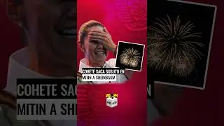 Un COHETE 🎆 sac&oacute; un SUSTO 😅 a CLAUDIA SHEINBAUM en un mitin en CHIHUAHUA 🤠