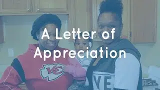 A Letter of Appreciation