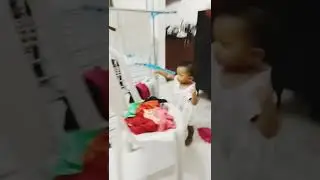 11month old baby helping mom in householdings #shorts #ikku at her 11th month