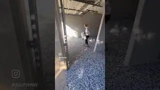 Grind, FULL 100% solid polyaspartic~1&rdquo; flakes,100% uvr protected #garage #epoxyfloorcoatings #epoxy