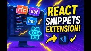 ⚡ Boost Your React Coding Speed with This VS Code Snippets Extension @coding