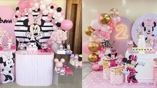 Latest Minnie Mouse Birthday Decoration Ideas| Best Minnie Mouse Theme Decor for Girls