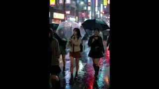 Rainy Walk in Tokyo | Relaxing Street Life & City Ambience (4K)