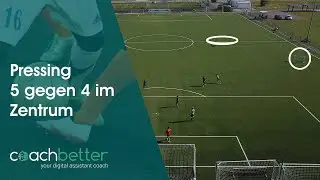 Neue Fu&szlig;ball&uuml;bung ⚽ | Pressing 5 gegen 4 im Zentrum | coachbetter