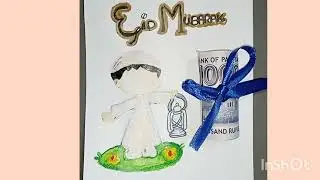 DIY Eid card/ how to make Eid card with new idea //@rangcolors