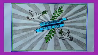 International peace day drawing easy/ International peace day poster / world peace day drawing easy