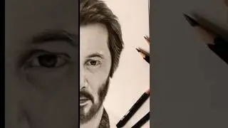 john wick|keanu reeves|how to draw john wick|john wick drawing #art #artwork #portraitdrawing#viral