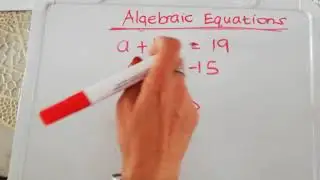 Grade 7:Algebraic Equations