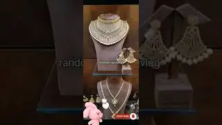 Diamond choker and long necklace | Rare designs | American diamond | Uncut | handmade | Earrings