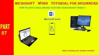 HOW TO APPLY MAIL MERGE IN MICROSOFT WORD-FREE TUTORIALS FOR LEARNING MS WORD FOR BEGINNERS