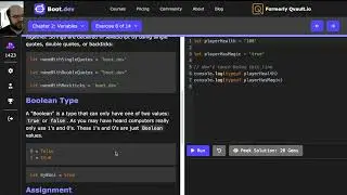 Basic Variable Types - Intro to Coding in JavaScript - Boot.dev Learn-Along