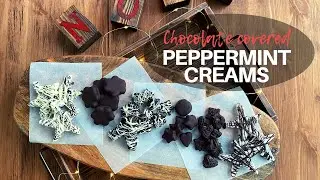 페퍼민트 크림 만들기 (크리스마스 간식). How to make Chocolate covered Peppermint creams.