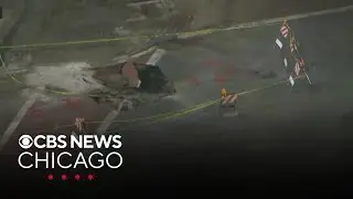Pavement collapse closes intersection in Chicago's Mount Greenwood neighborhood
