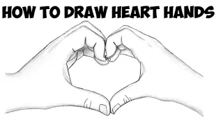 How to Draw Heart Hands Making a Heart Easy Step by Step Drawing Tutorial for Beginners