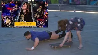 Wrestler Escapes on Skateboard