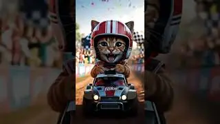 SMALL CAT WINS FIRST RACE #shorts #ai #cat #catvideos #cartoon