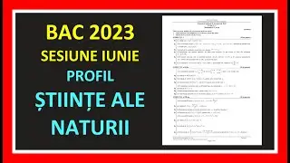 BACALAUREAT MATEMATICA 2023 SESIUNE IUNIE VARIANTA SIMULARE MODEL PROFIL STIINTE ALE NATURII EXAMEN