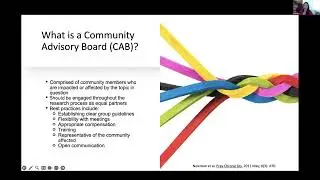 Community Engagement in Research: Working with Community Advisory Boards - MCHRI Seminar