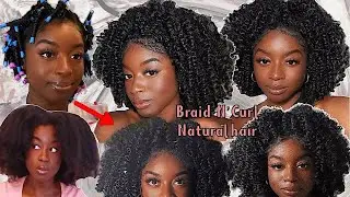 Braid N Curl on 4A-4B-4C Natural hair | Perm Rods | 2022 |