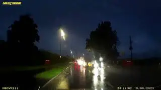 Driving in the rain, Ballykelly to Eglinton, County Londonderry, N.Ireland.