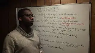 How to Write a Paper of Economic Analysis?