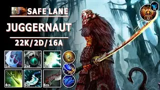 Juggernaut Safe Lane Carry | 7.32b | Pos 1 Jugg Play | Dota 2 Immortal Gameplay