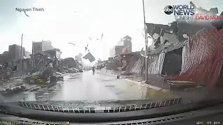 Tornado Rips Through Busy Vietnam Street [DASH CAM VIDEO]