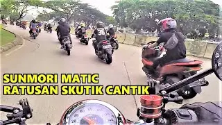 Sunmori Ratusan Matic/Skutik Rame Banget - Ada Scoopy, Aerox, Nmax, Beat dll, juga ada Motor Sport
