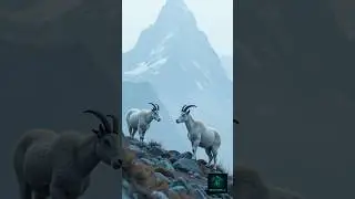 The Mountain Goat can walk up a wall. #aizoo #wildkind #goats #mountaingoat #mountains #fyp